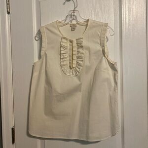 J. Crew Cream Sleeveless Top